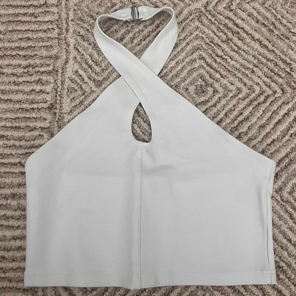 Sunday Best White Crop Tank Top